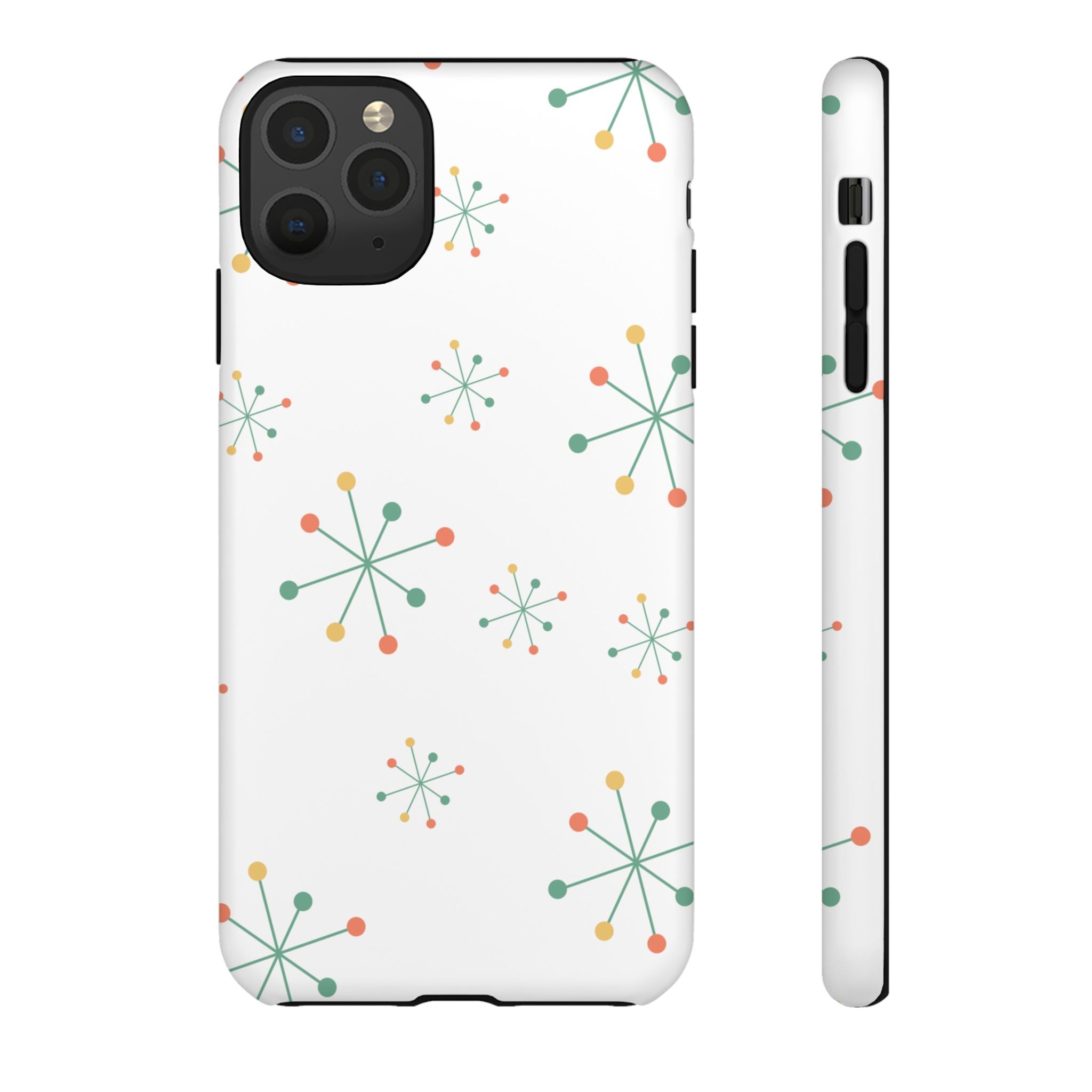 Mid-Century Modern Phone Case for iPhone, Samsung Galaxy, Google Pixel Retro Atomic Starburst Design, Durable Protection, Vintage Style
