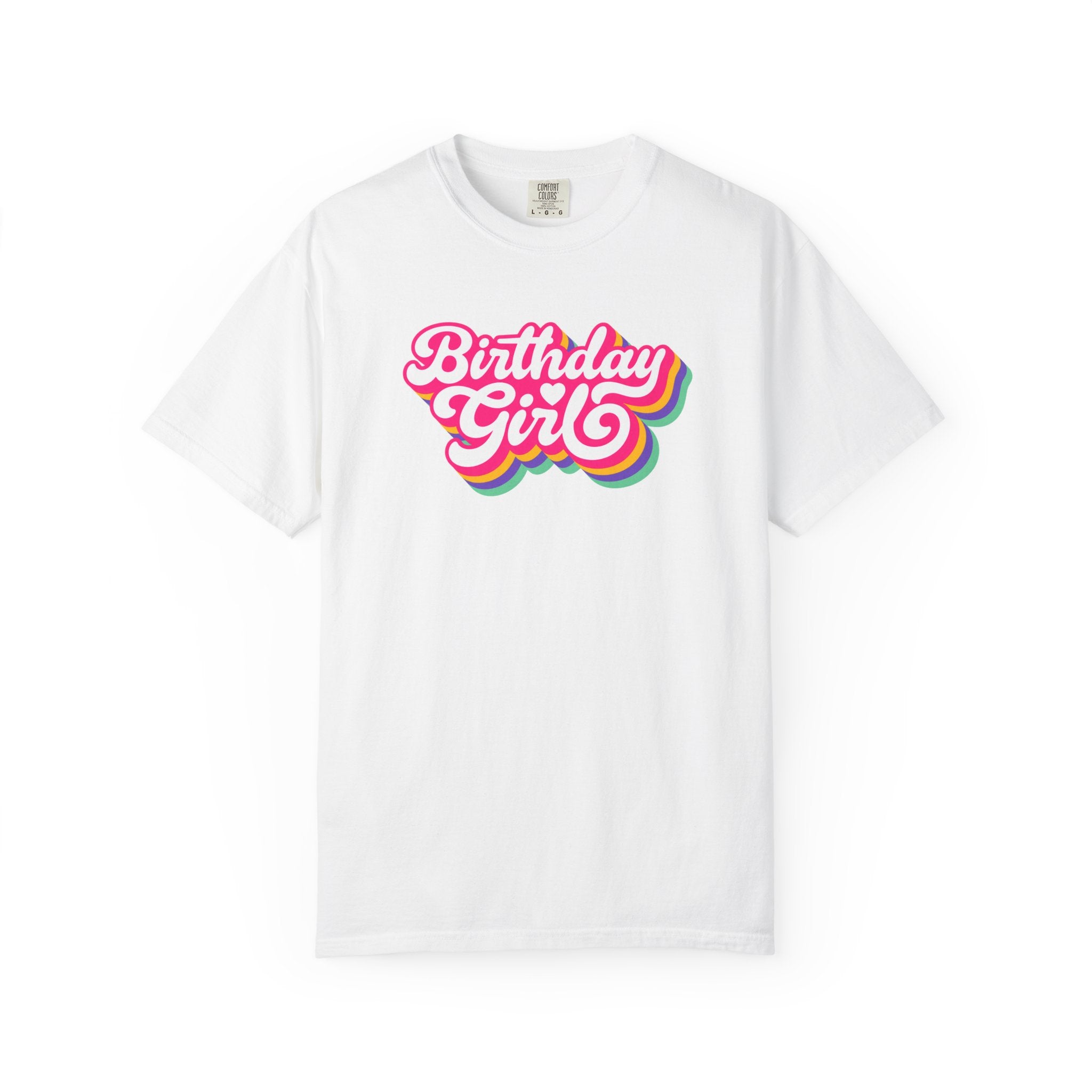 Birthday Girl Shirt – Retro Rainbow Birthday Graphic Tee