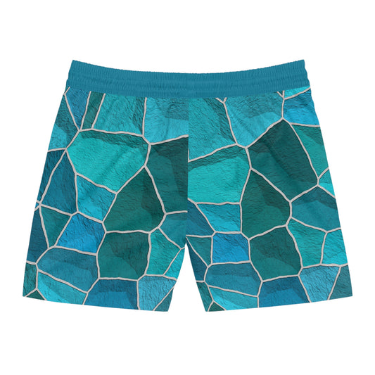 Stained Glass Men's Mid-Length Swim Shorts Boardshorts Swimwear Trunks