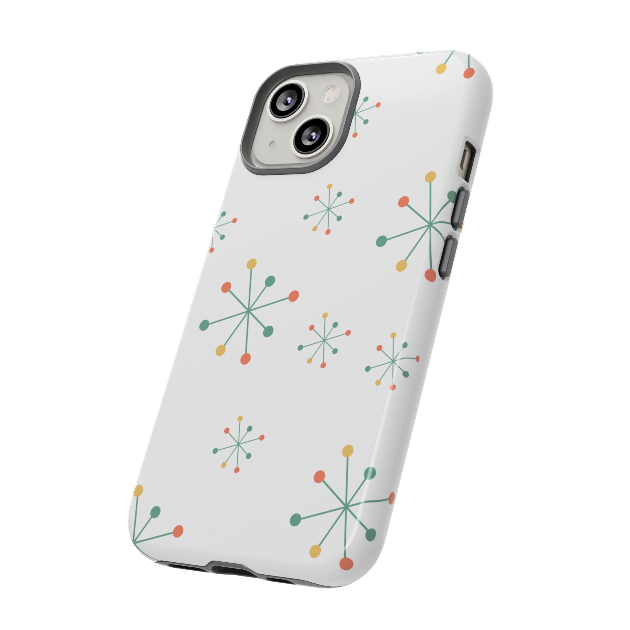 Mid-Century Modern Phone Case for iPhone, Samsung Galaxy, Google Pixel Retro Atomic Starburst Design, Durable Protection, Vintage Style