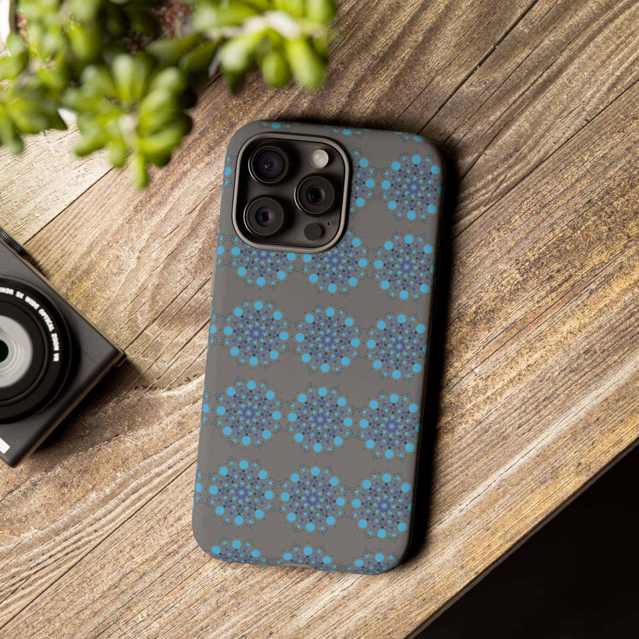 lue Geometric Phone Case for iPhone, Samsung, Google - Abstract Pattern, Protective Cover, Modern Art Phone Case, Gift for Her