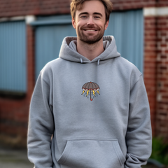 Crying Umbrella Tattoo Hoodie – Unisex Cozy Pullover
