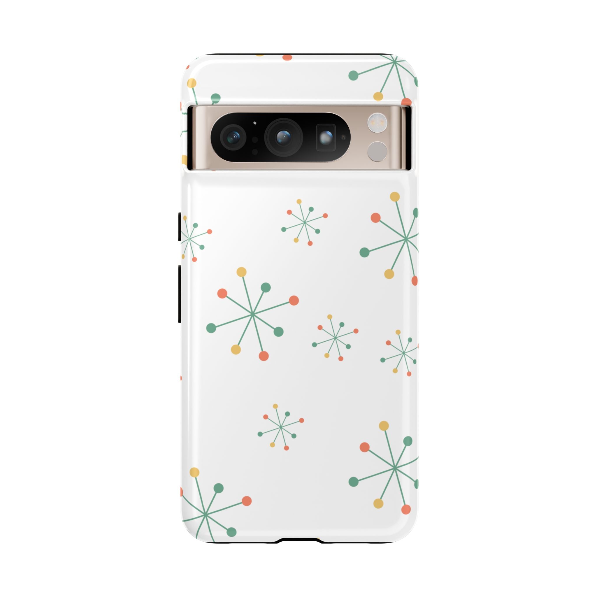 Mid-Century Modern Phone Case for iPhone, Samsung Galaxy, Google Pixel Retro Atomic Starburst Design, Durable Protection, Vintage Style