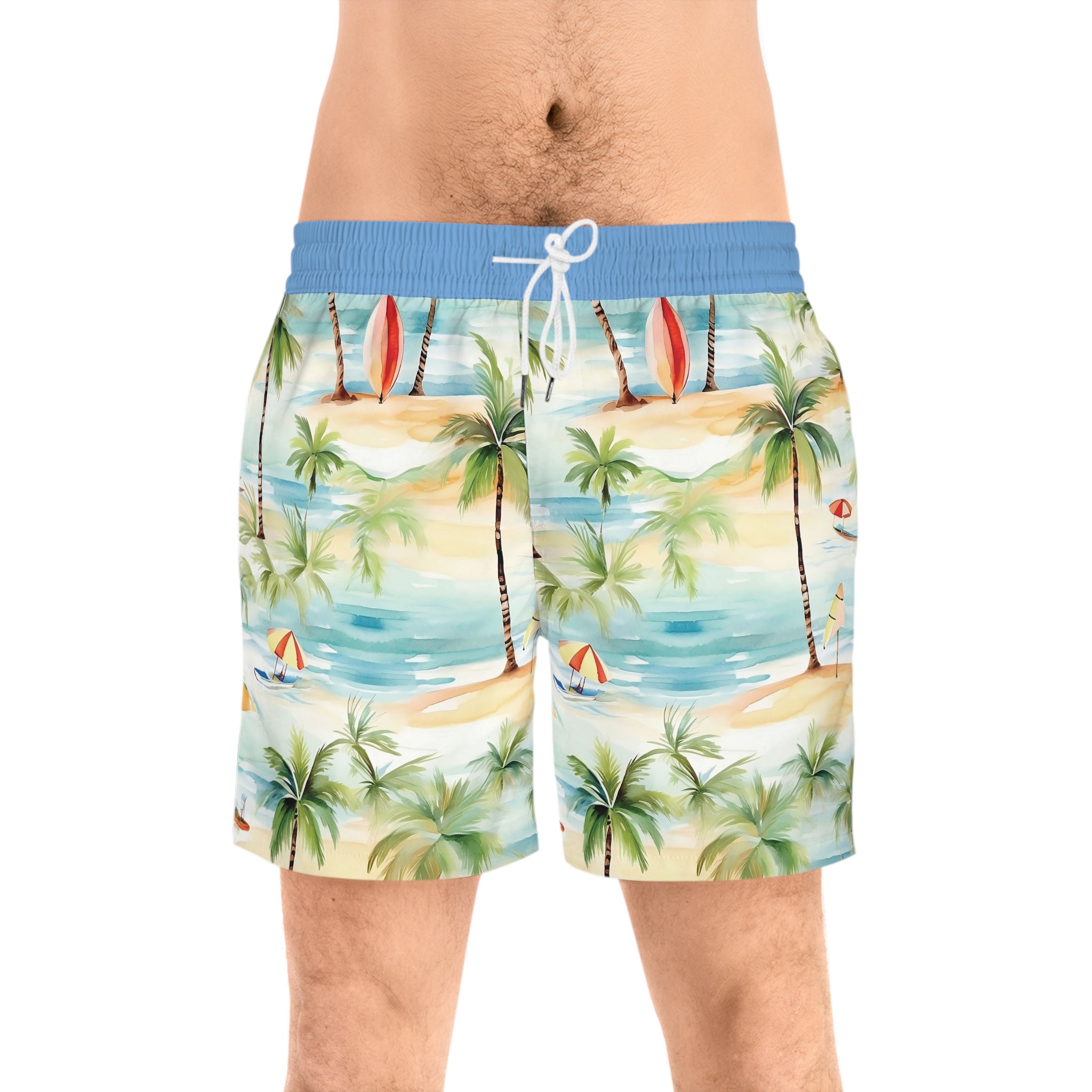 Men’s Shark Swim Shorts Ocean Beach Trunks Summer Fit