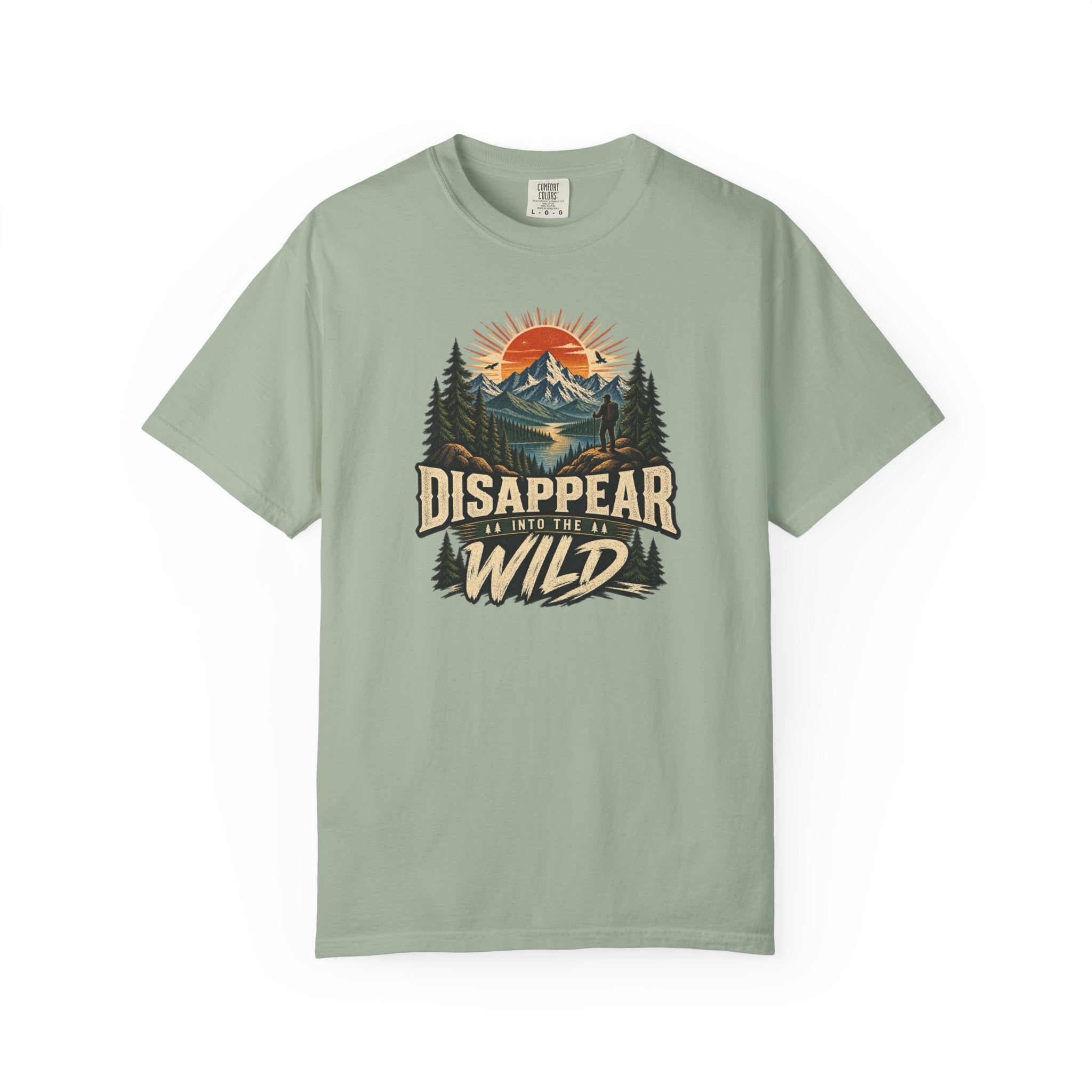 Disappear Into the Wild Shirt – Vintage Mountain Hiking Graphic Tee