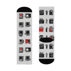Old-fashioned Cameras Cushioned Crew Socks