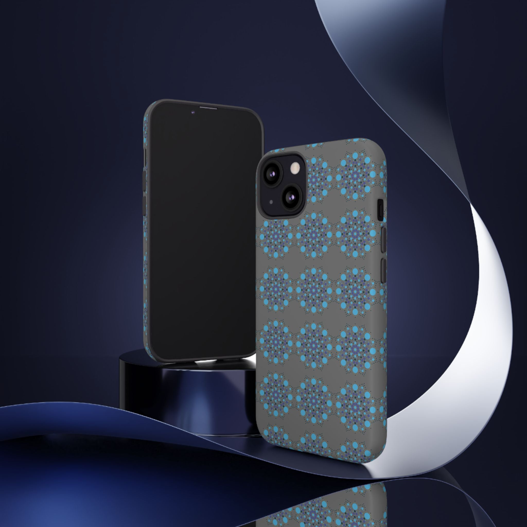 lue Geometric Phone Case for iPhone, Samsung, Google - Abstract Pattern, Protective Cover, Modern Art Phone Case, Gift for Her