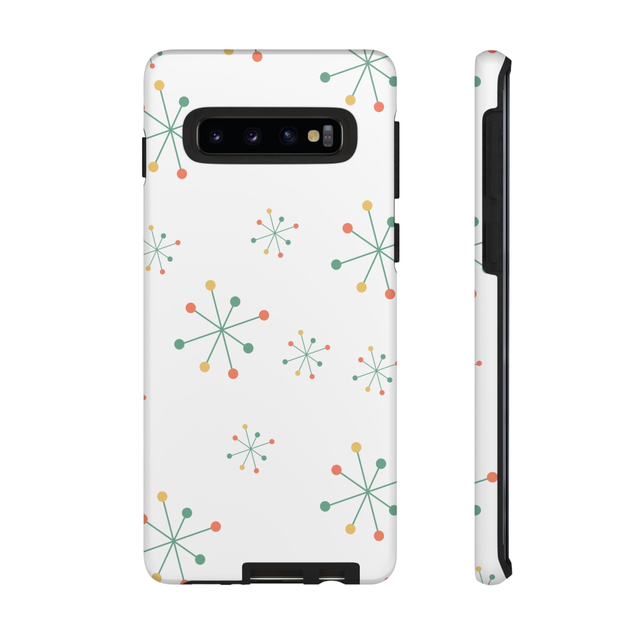 Mid-Century Modern Phone Case for iPhone, Samsung Galaxy, Google Pixel Retro Atomic Starburst Design, Durable Protection, Vintage Style