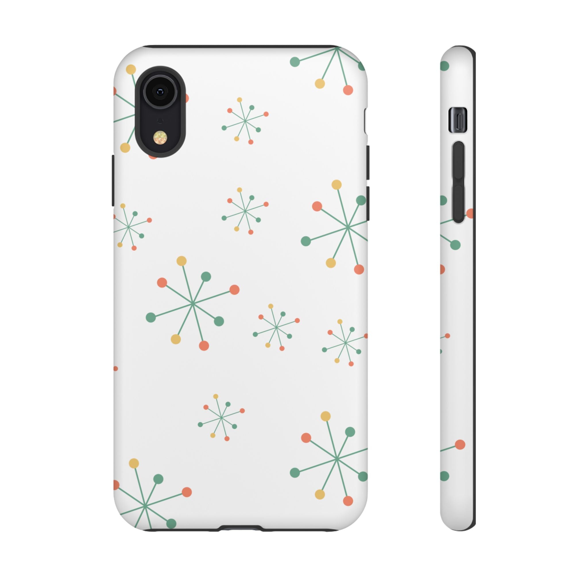 Mid-Century Modern Phone Case for iPhone, Samsung Galaxy, Google Pixel Retro Atomic Starburst Design, Durable Protection, Vintage Style