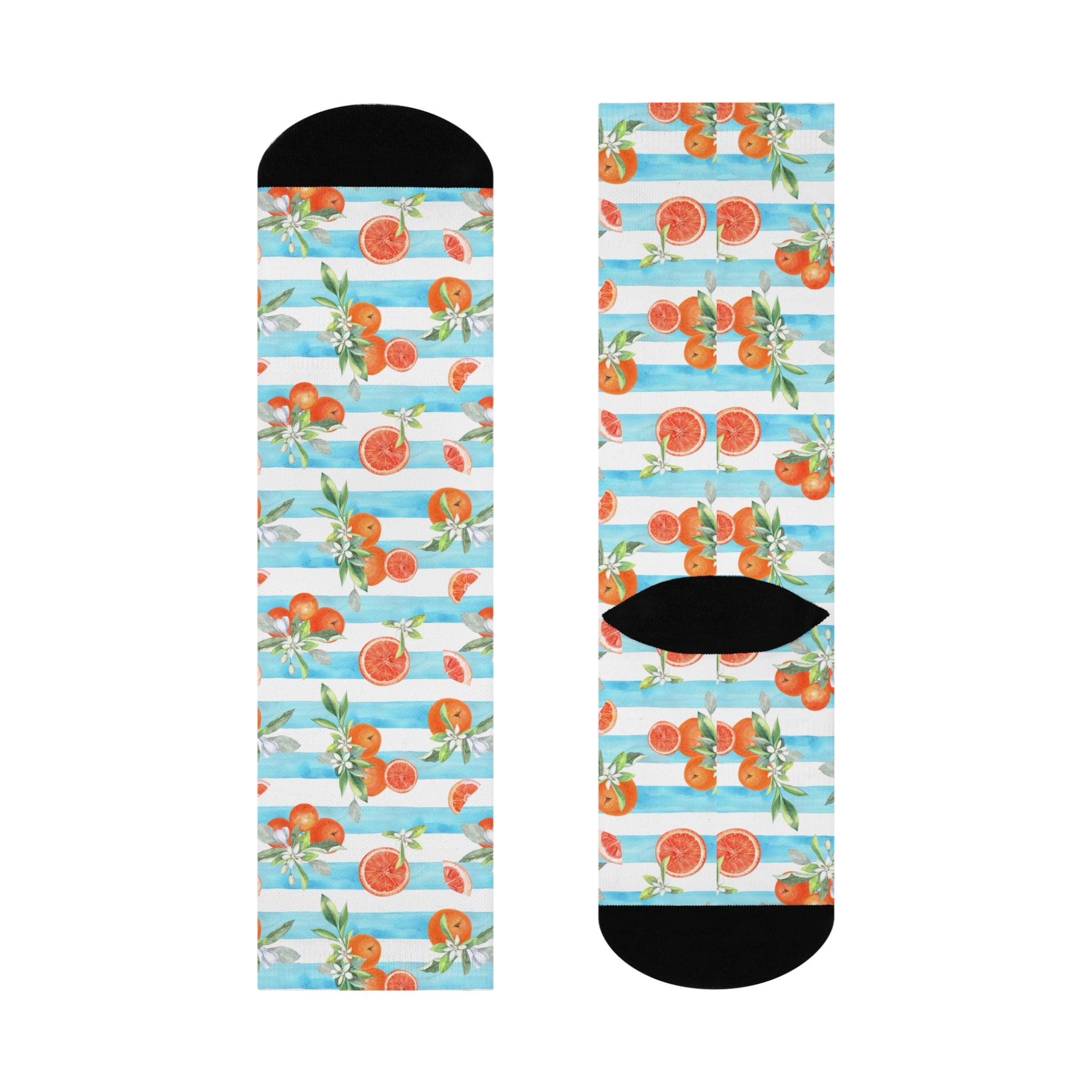 Orange Blossom Cushioned Crew Socks