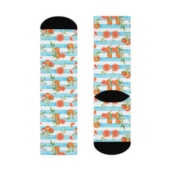 Orange Blossom Cushioned Crew Socks