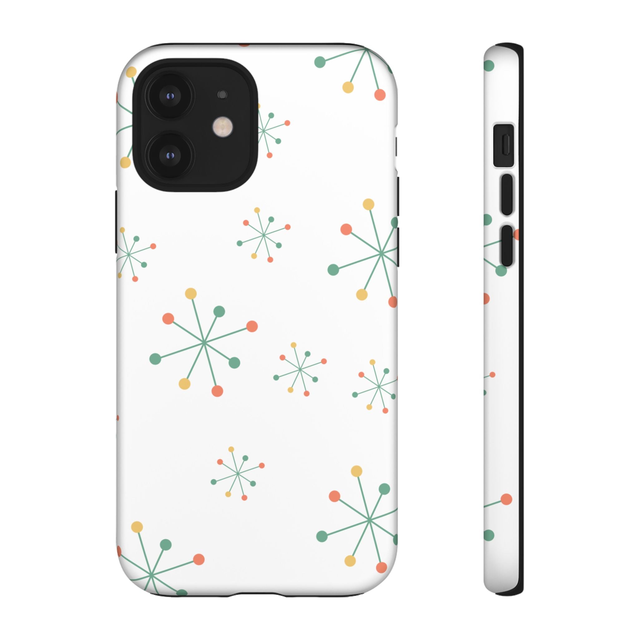 Mid-Century Modern Phone Case for iPhone, Samsung Galaxy, Google Pixel Retro Atomic Starburst Design, Durable Protection, Vintage Style