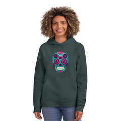 Sugar Skull Unisex Drummer Hoodie Skull Graphic Hoodie for Men ad Women's Hoodie