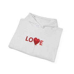 Heart Balloon Graphic Hoodie Valentine's Day Hoodie Red Heart Romantic Gifts Unisex Heavy Blend™ Hooded Sweatshirt