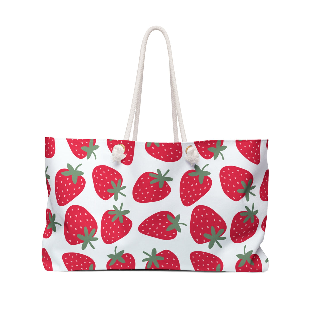 Strawberry Print Weekender Bag
