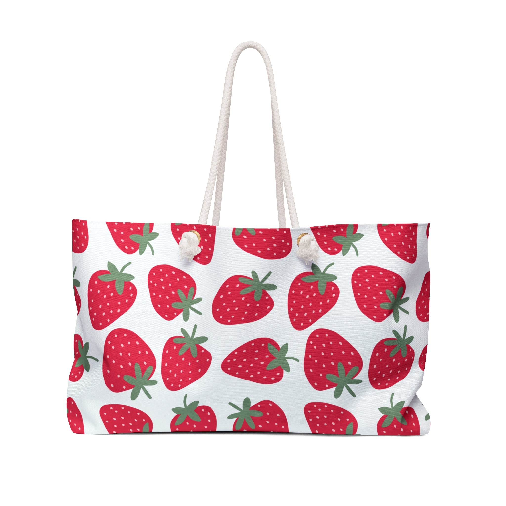 Strawberry Print Weekender Bag