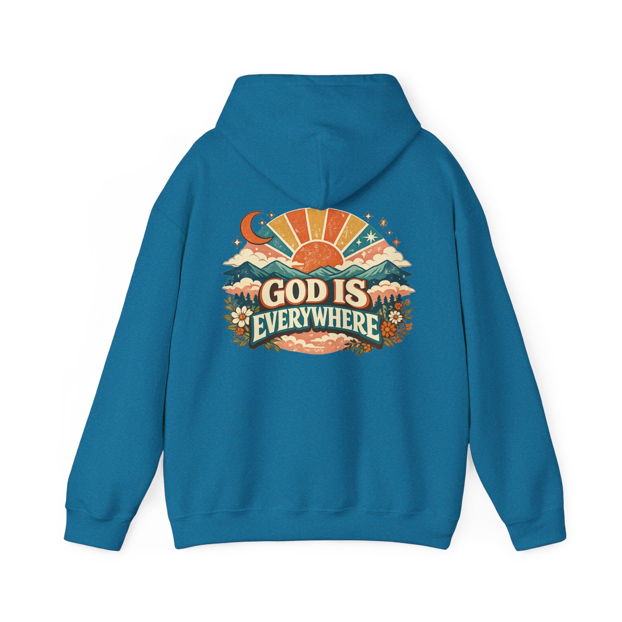 God Is Everywhere Hoodie – Retro Nature Christian Sweatshirt