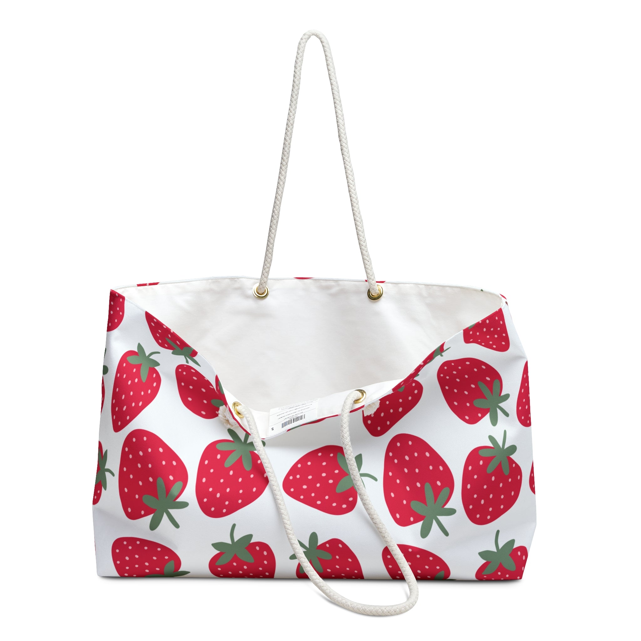 Strawberry Print Weekender Bag