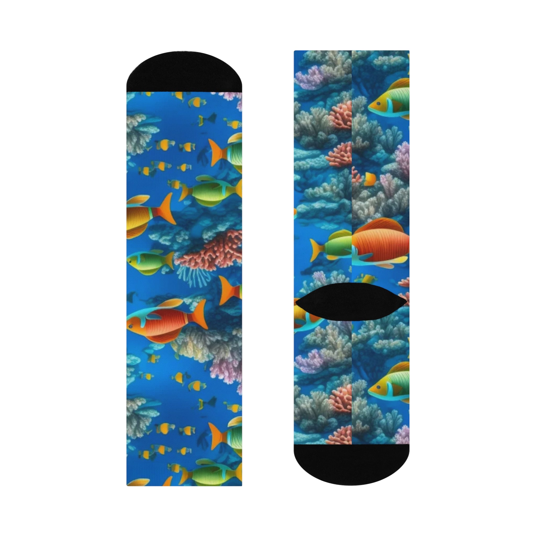 Seascape Cushioned Crew Socks