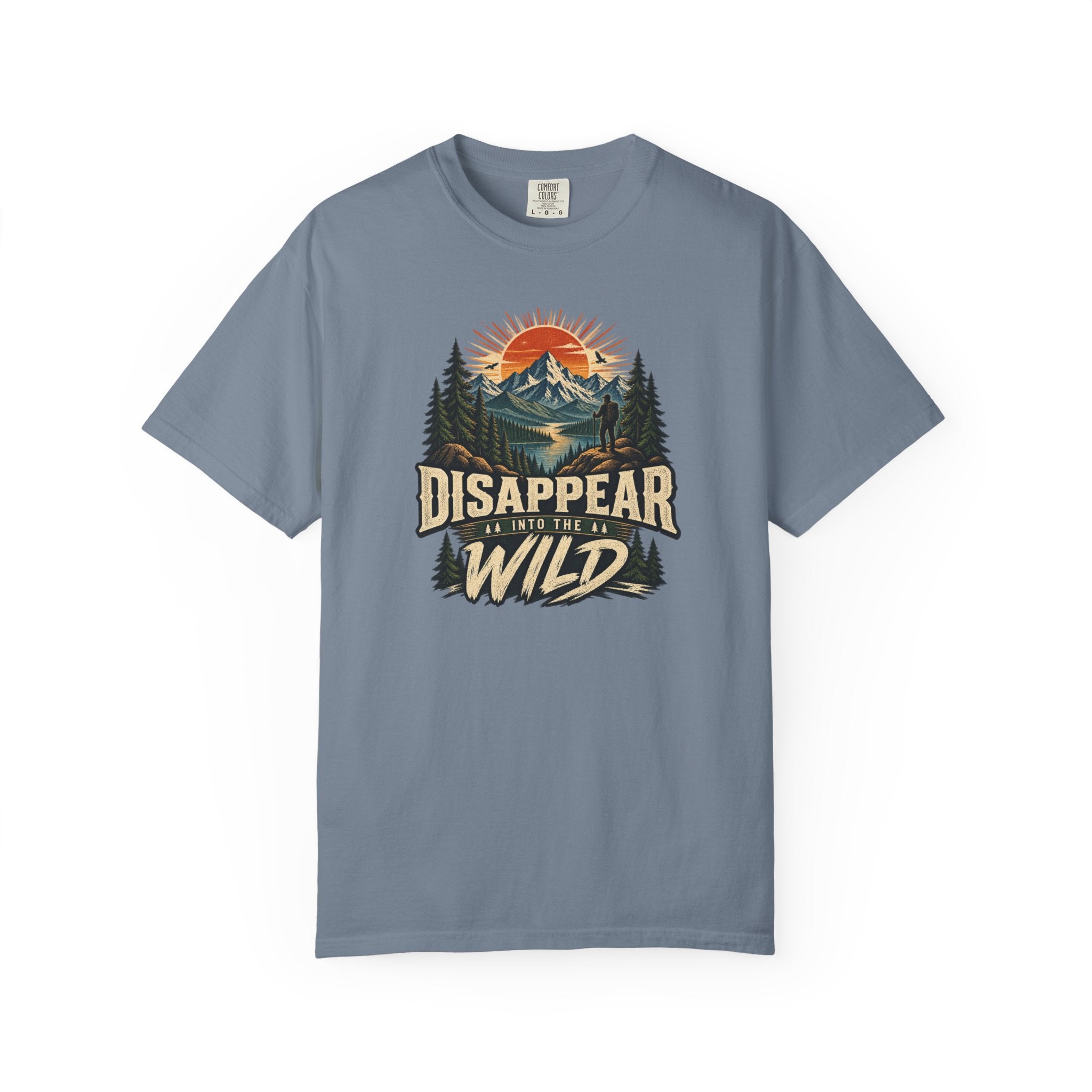 Disappear Into the Wild Shirt – Vintage Mountain Hiking Graphic Tee