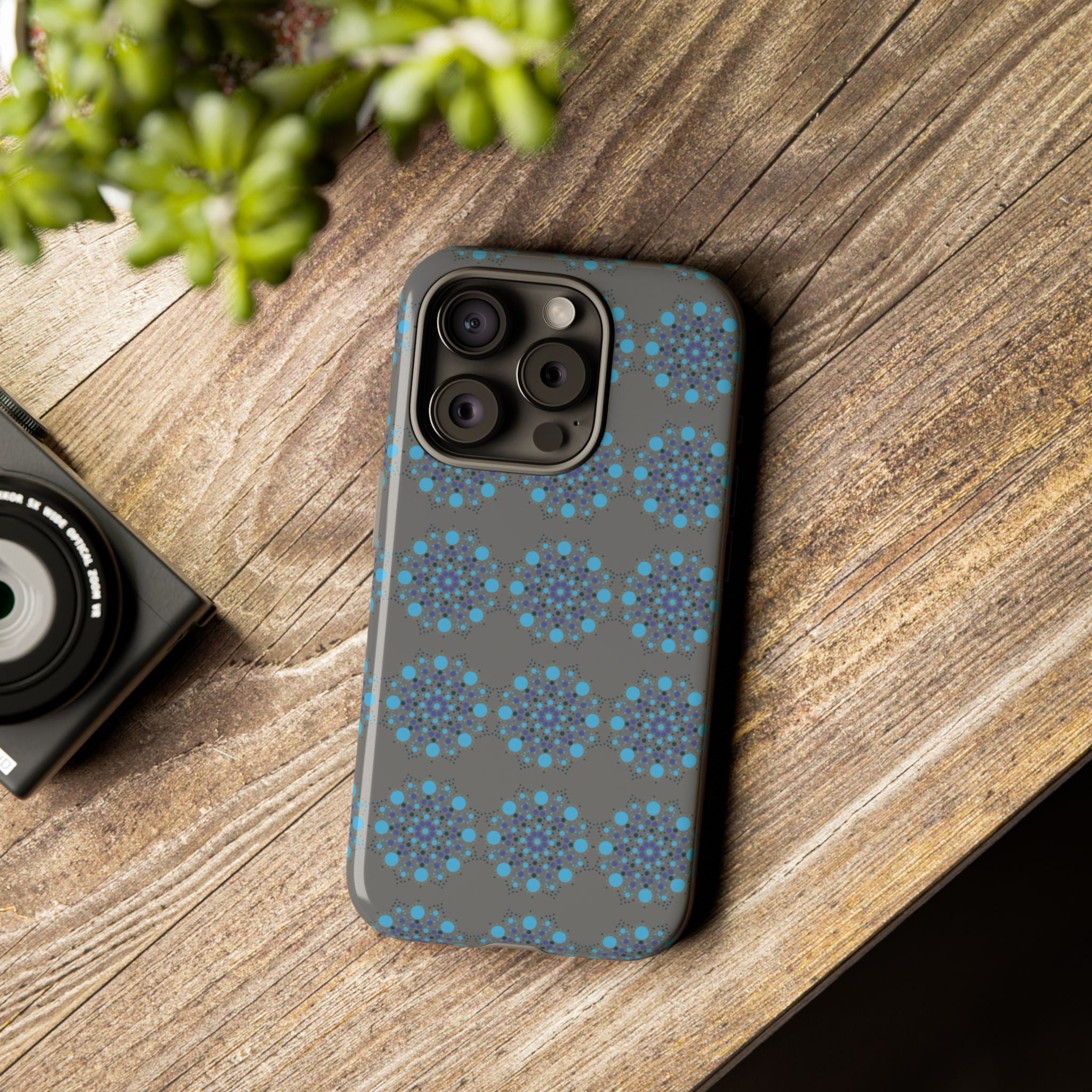 lue Geometric Phone Case for iPhone, Samsung, Google - Abstract Pattern, Protective Cover, Modern Art Phone Case, Gift for Her