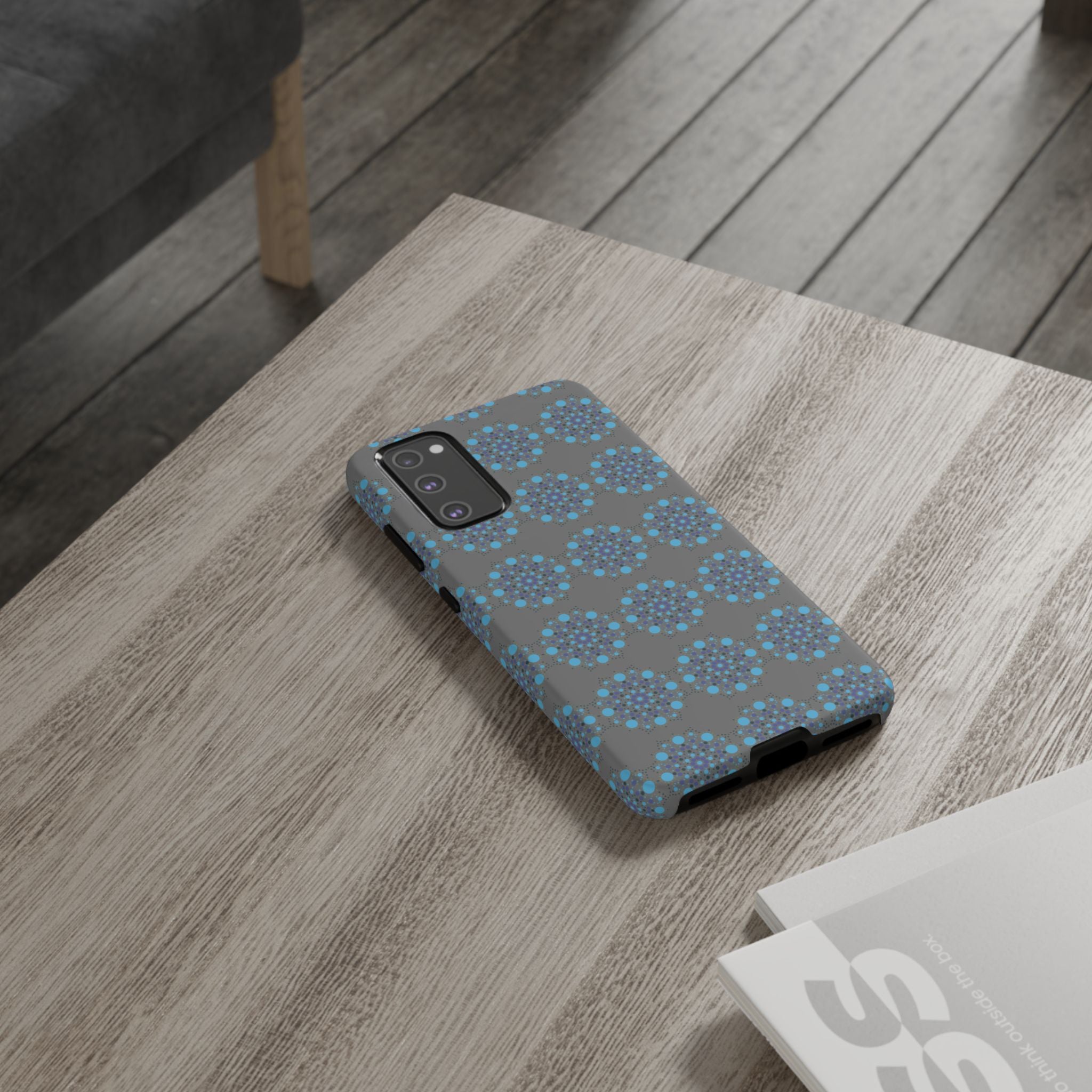 lue Geometric Phone Case for iPhone, Samsung, Google - Abstract Pattern, Protective Cover, Modern Art Phone Case, Gift for Her