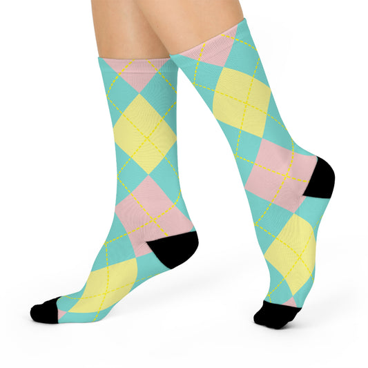 Easter Argyle Cushioned Crew Socks