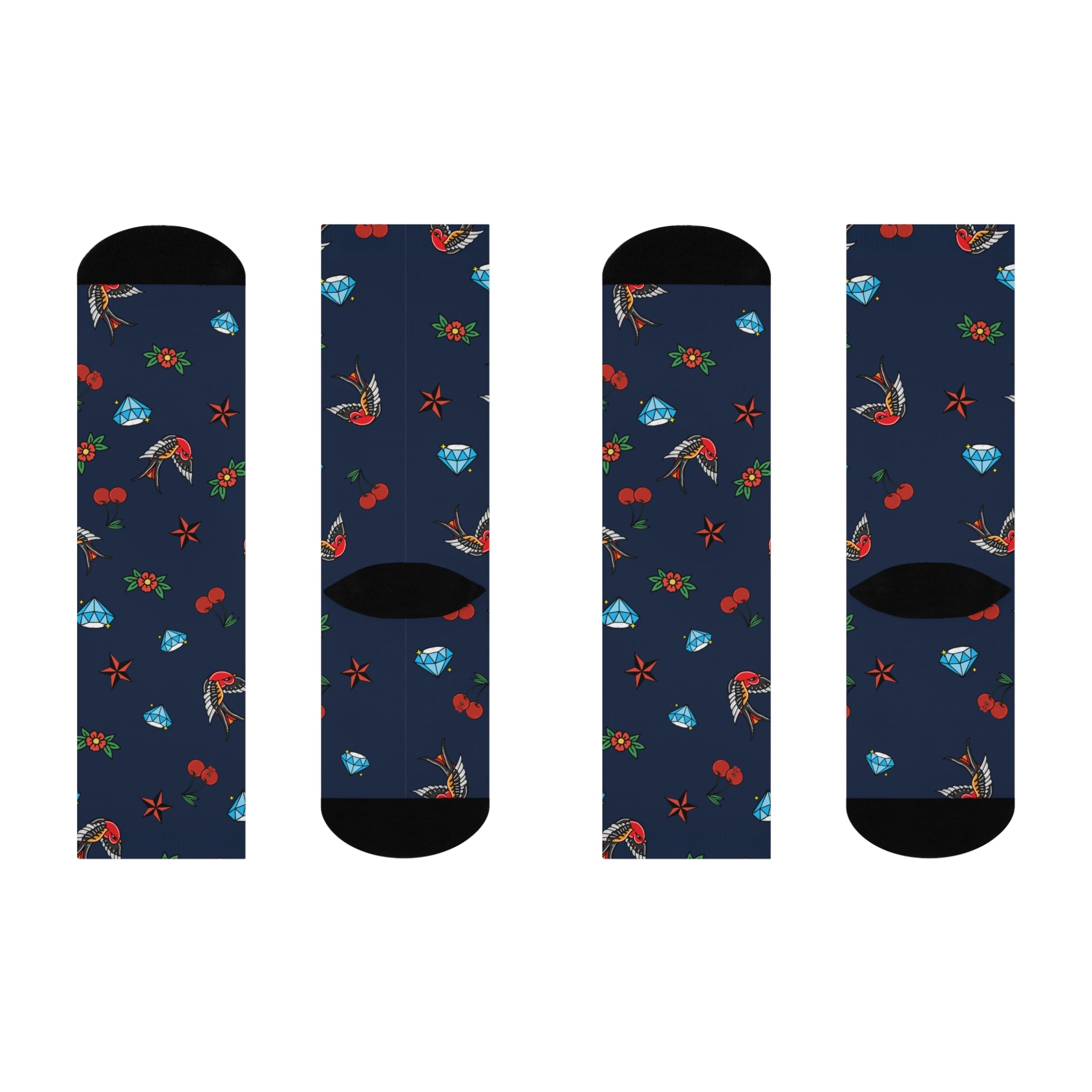 Old School Tattoo Socks Retro Ink Style Crew Socks Unique Gift for Tattoo Lovers