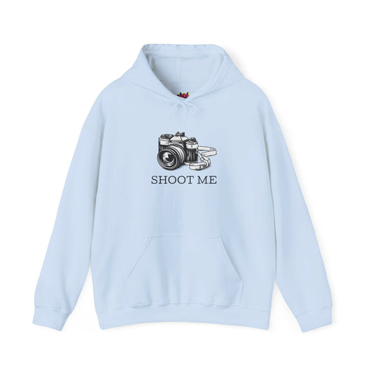 Shoot Me Camera Hoodie Photographer Gift Funny Photographer Hoodie Unisex Heavy Blend™ Hooded Sweatshirt
