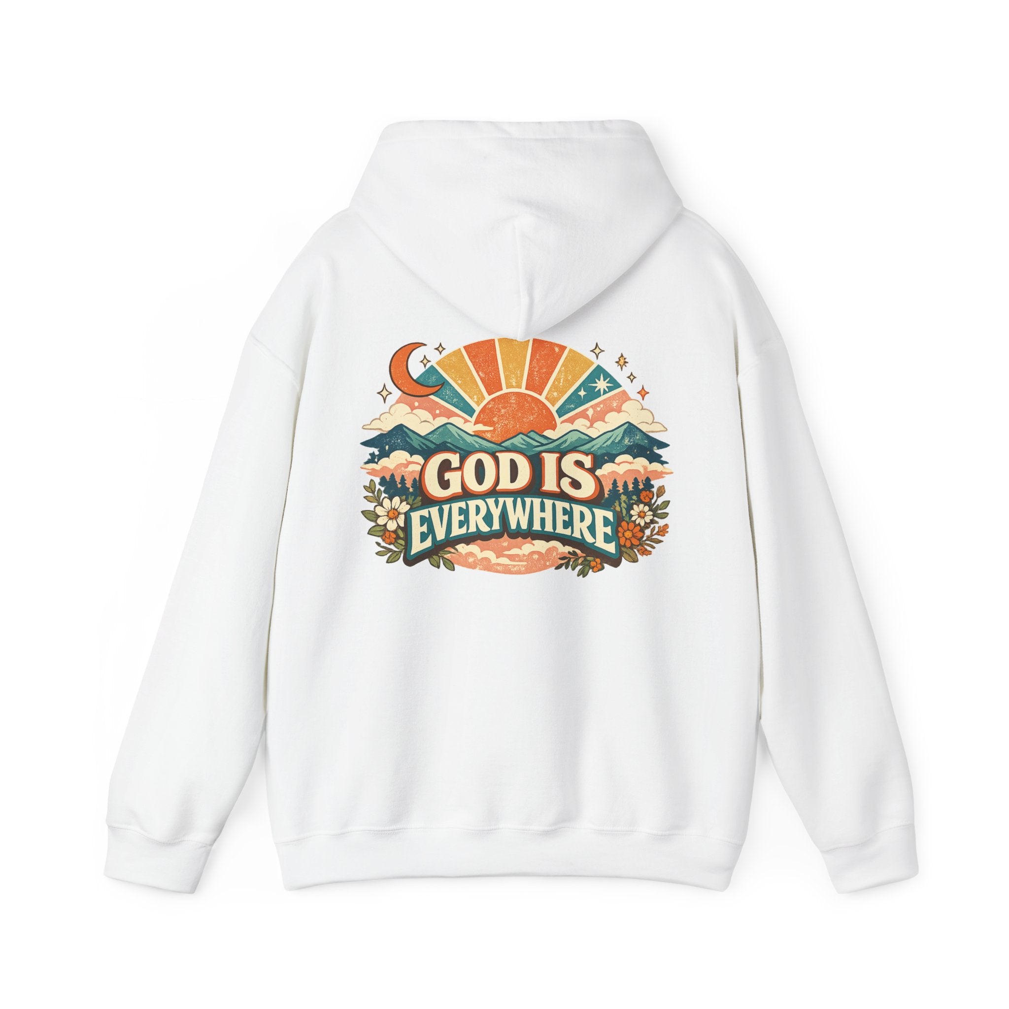 God Is Everywhere Hoodie – Retro Nature Christian Sweatshirt