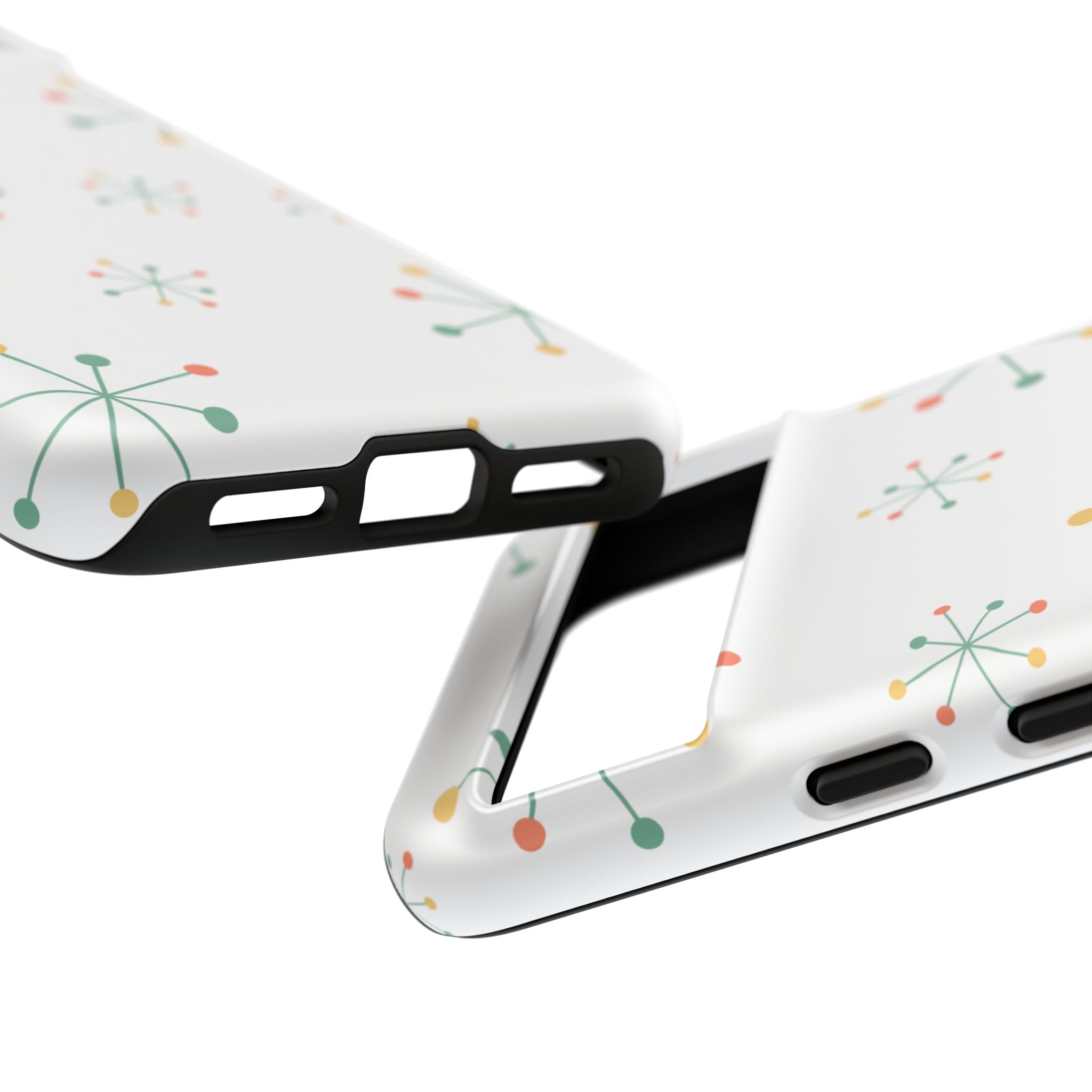 Mid-Century Modern Phone Case for iPhone, Samsung Galaxy, Google Pixel Retro Atomic Starburst Design, Durable Protection, Vintage Style