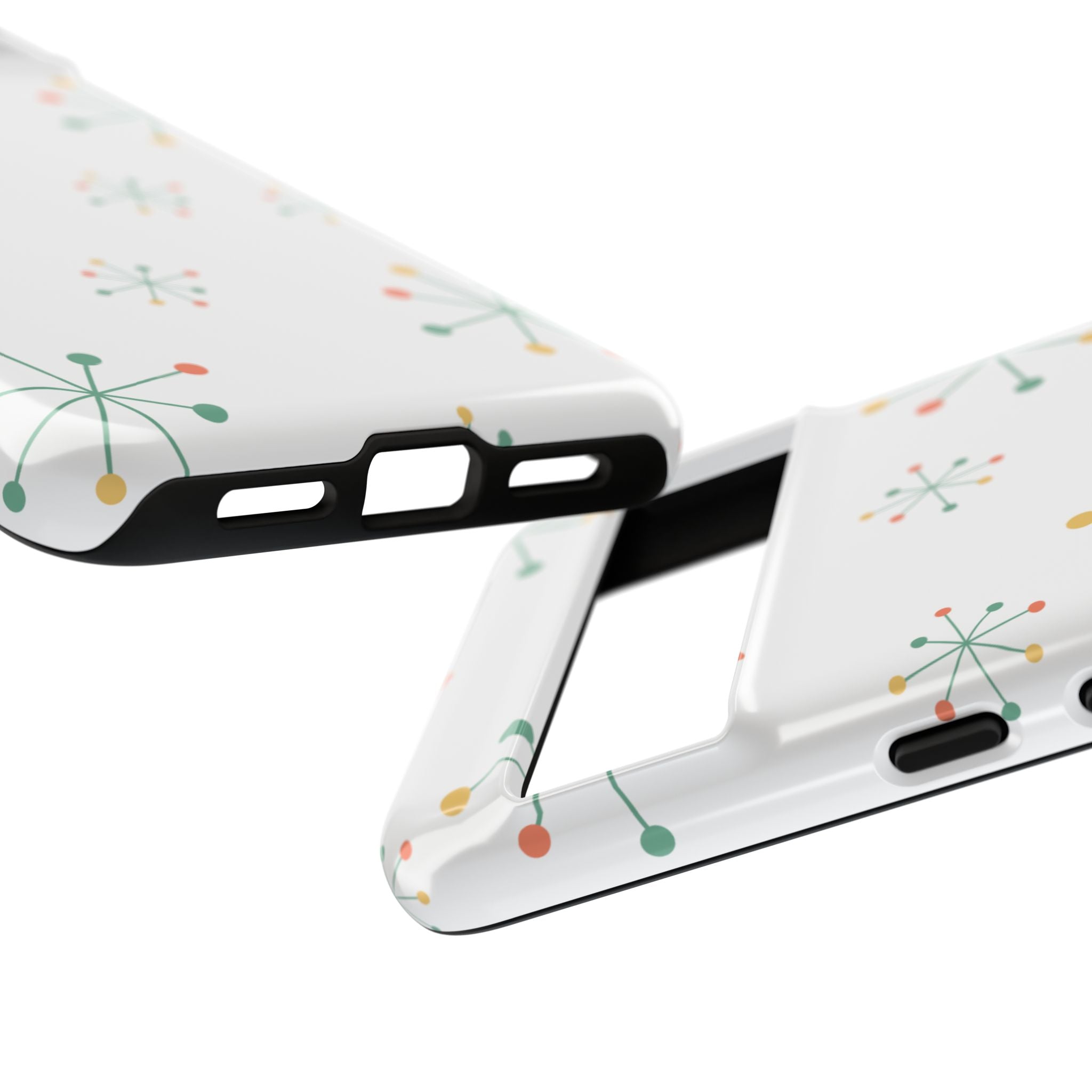 Mid-Century Modern Phone Case for iPhone, Samsung Galaxy, Google Pixel Retro Atomic Starburst Design, Durable Protection, Vintage Style