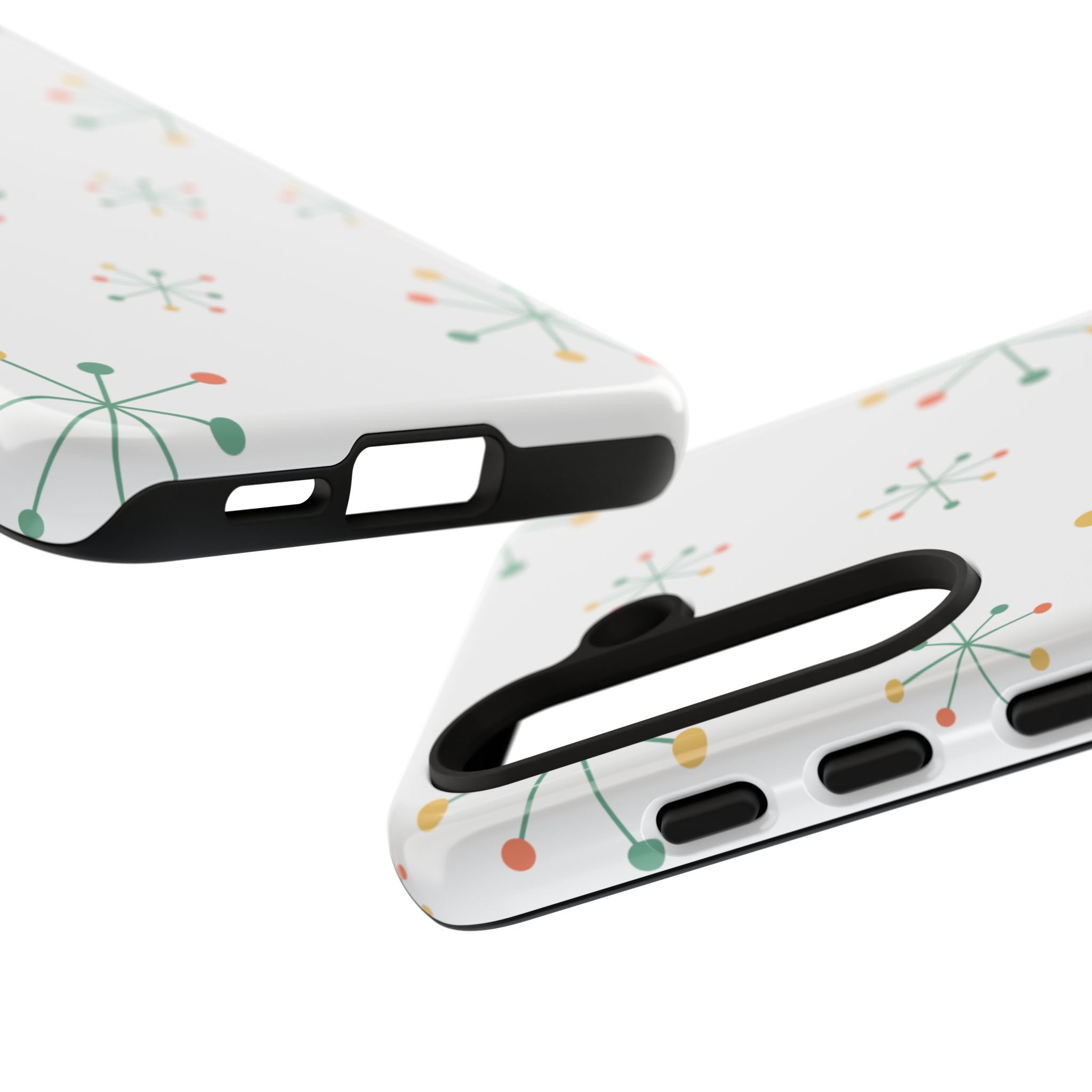 Mid-Century Modern Phone Case for iPhone, Samsung Galaxy, Google Pixel Retro Atomic Starburst Design, Durable Protection, Vintage Style