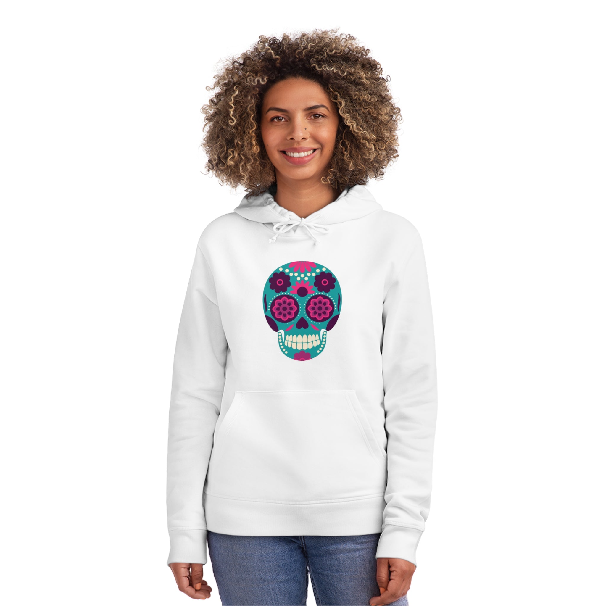 Sugar Skull Unisex Drummer Hoodie Skull Graphic Hoodie for Men ad Women's Hoodie