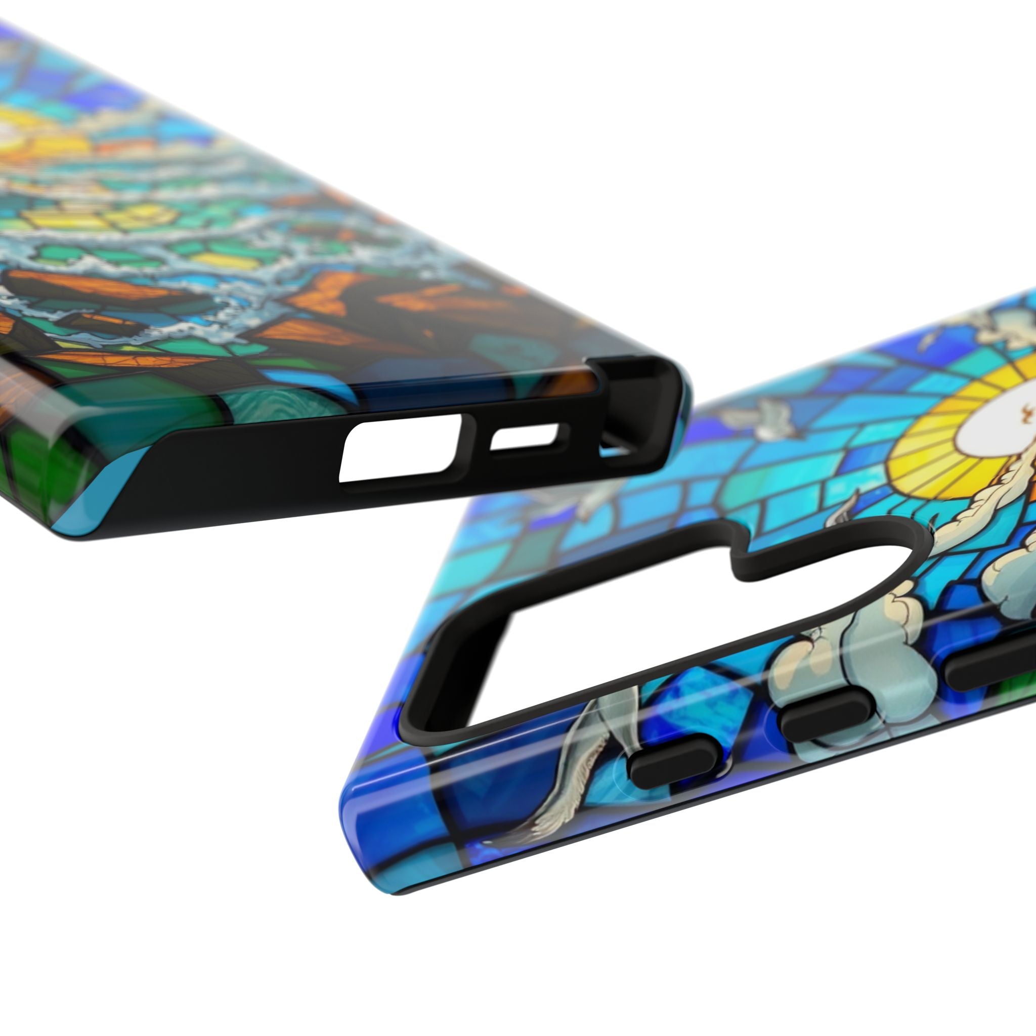 Beach Phone Case Samsung Ocean Sunset Phone Cover Stained Glass Phone Case Seascape Art for Beach Lovers Gift Coastal Vibe Accessory