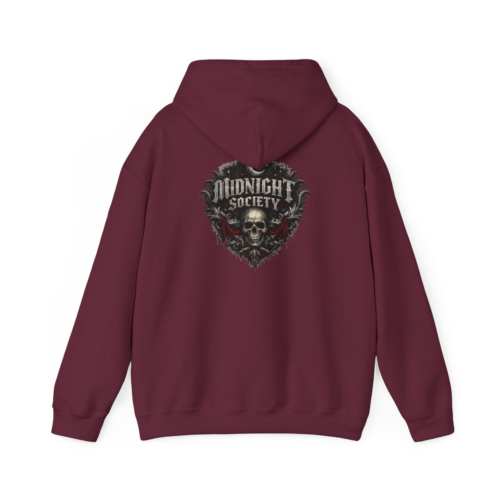 Midnight Society Gothic Skull Hoodie – Dark Streetwear Graphic Sweatshirt