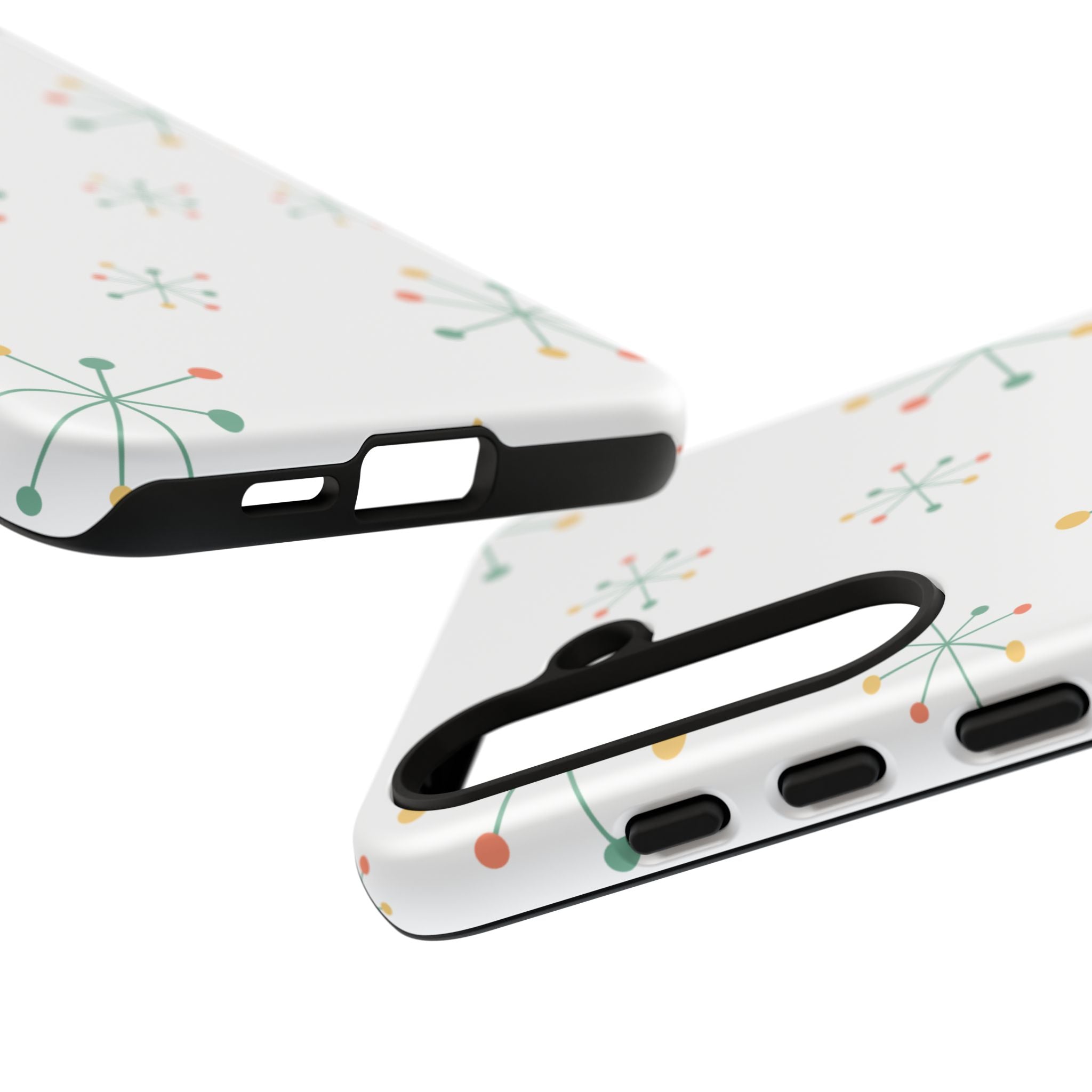 Mid-Century Modern Phone Case for iPhone, Samsung Galaxy, Google Pixel Retro Atomic Starburst Design, Durable Protection, Vintage Style