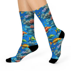 Seascape Cushioned Crew Socks