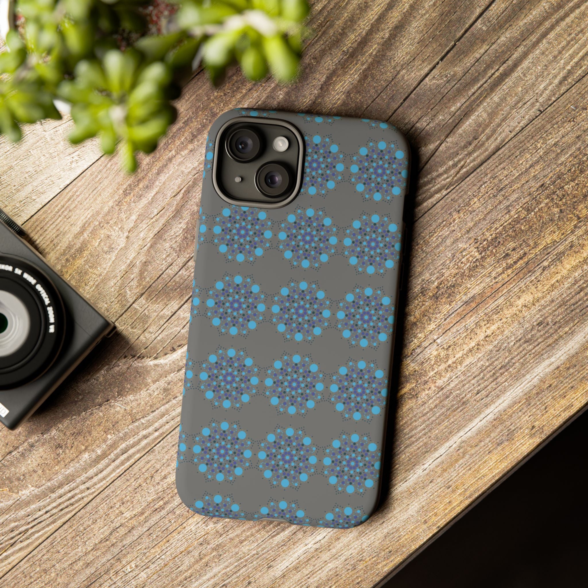 lue Geometric Phone Case for iPhone, Samsung, Google - Abstract Pattern, Protective Cover, Modern Art Phone Case, Gift for Her
