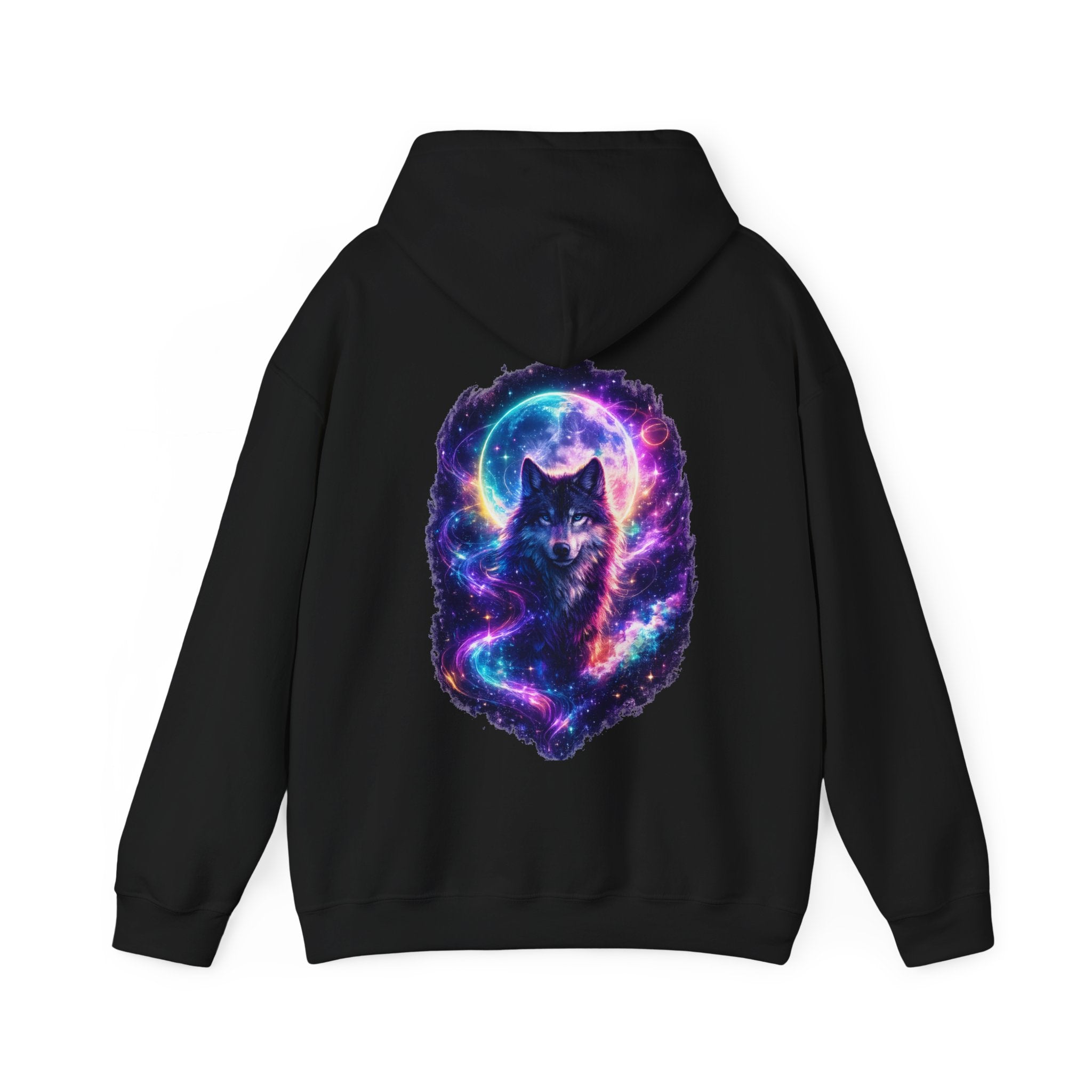 Galaxy Wolf Hoodie – Cosmic Moon Graphic Sweatshirt
