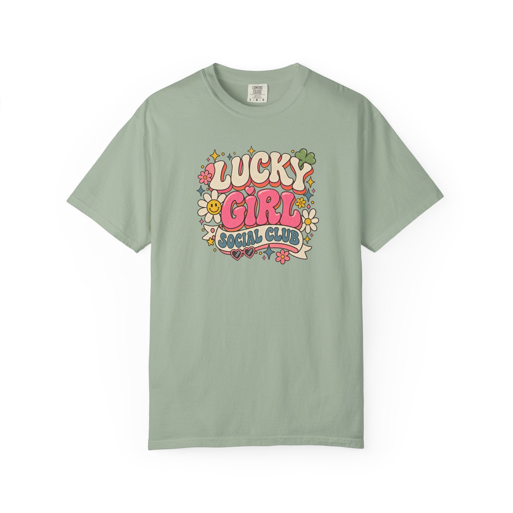 Lucky Girl Social Club Shirt – Retro Positive Graphic Tee