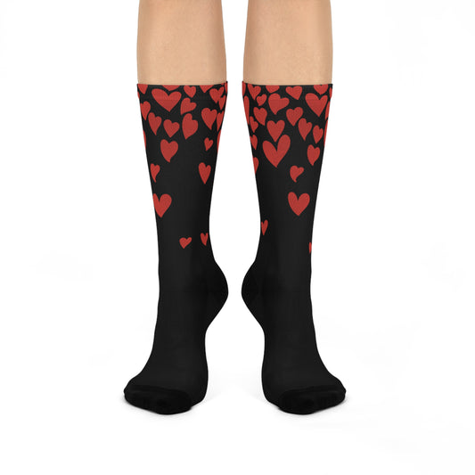 Raining Love Cushioned Crew Socks