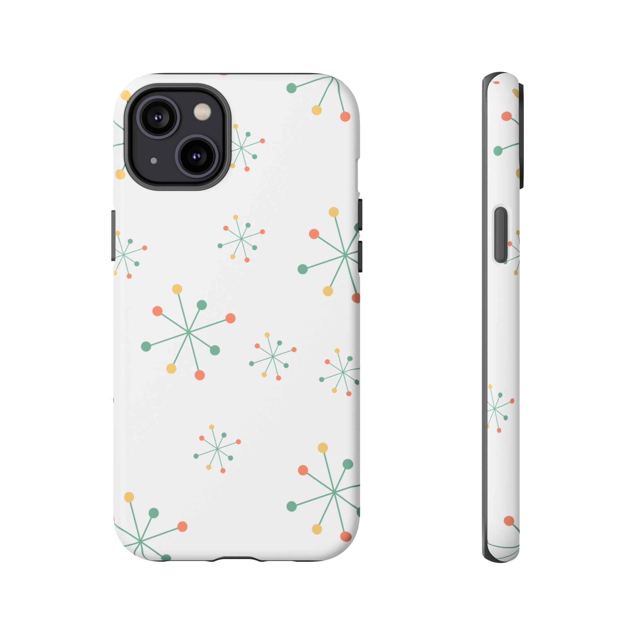 Mid-Century Modern Phone Case for iPhone, Samsung Galaxy, Google Pixel Retro Atomic Starburst Design, Durable Protection, Vintage Style