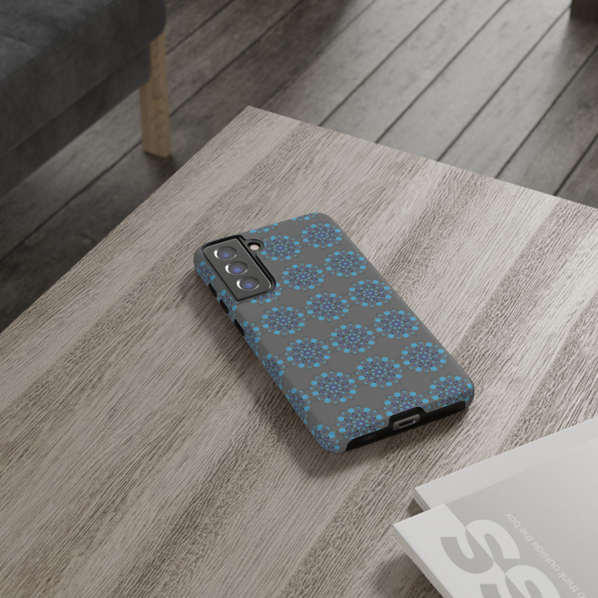 lue Geometric Phone Case for iPhone, Samsung, Google - Abstract Pattern, Protective Cover, Modern Art Phone Case, Gift for Her