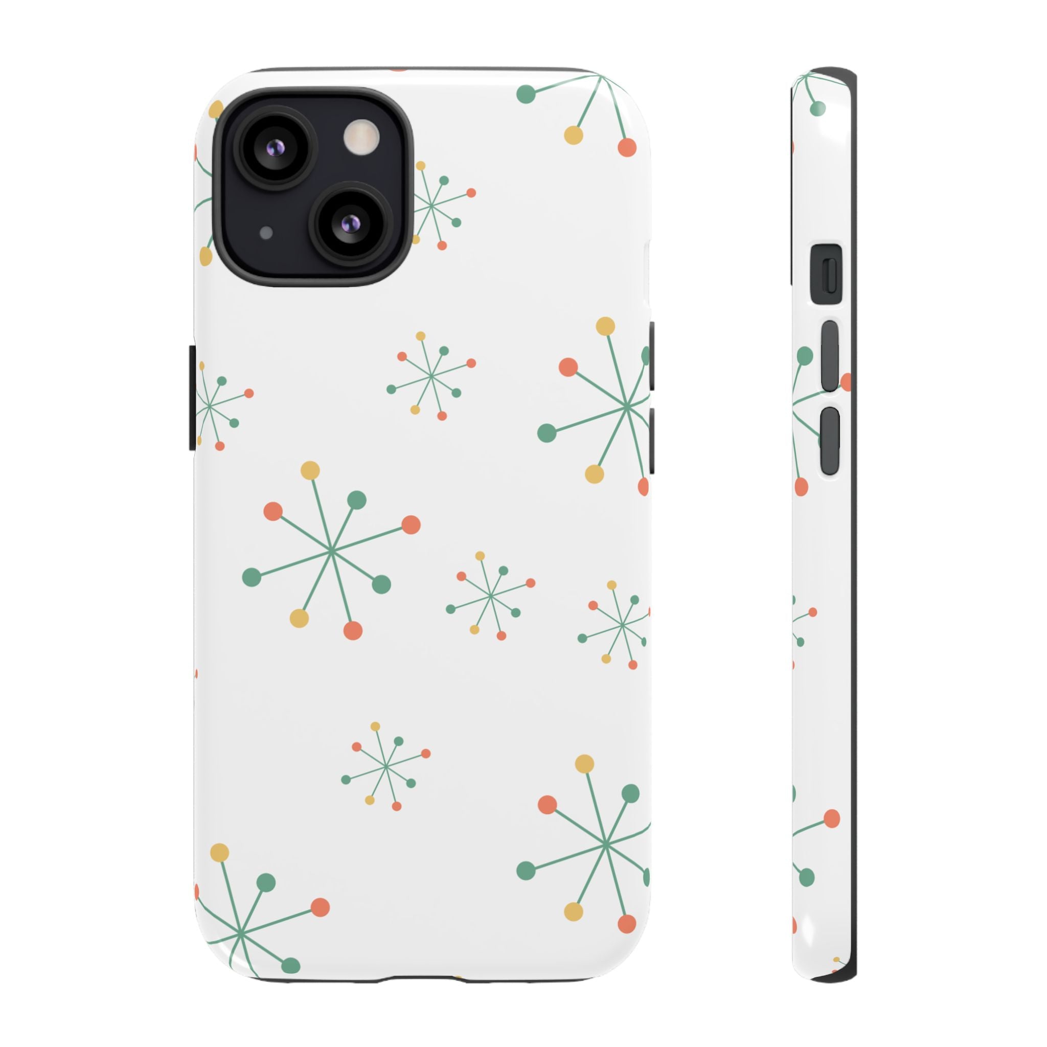 Mid-Century Modern Phone Case for iPhone, Samsung Galaxy, Google Pixel Retro Atomic Starburst Design, Durable Protection, Vintage Style