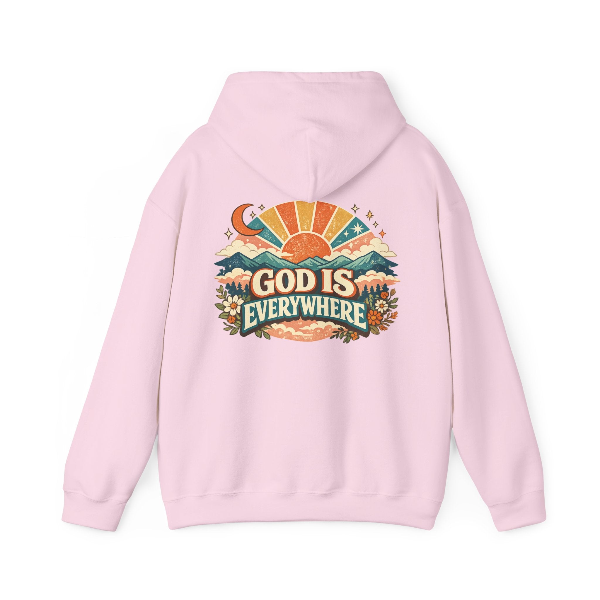 God Is Everywhere Hoodie – Retro Nature Christian Sweatshirt