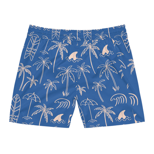 Beach Day Men's Mid-Length Swim Shorts Board Shorts Swimwear Men's Swim Trunks