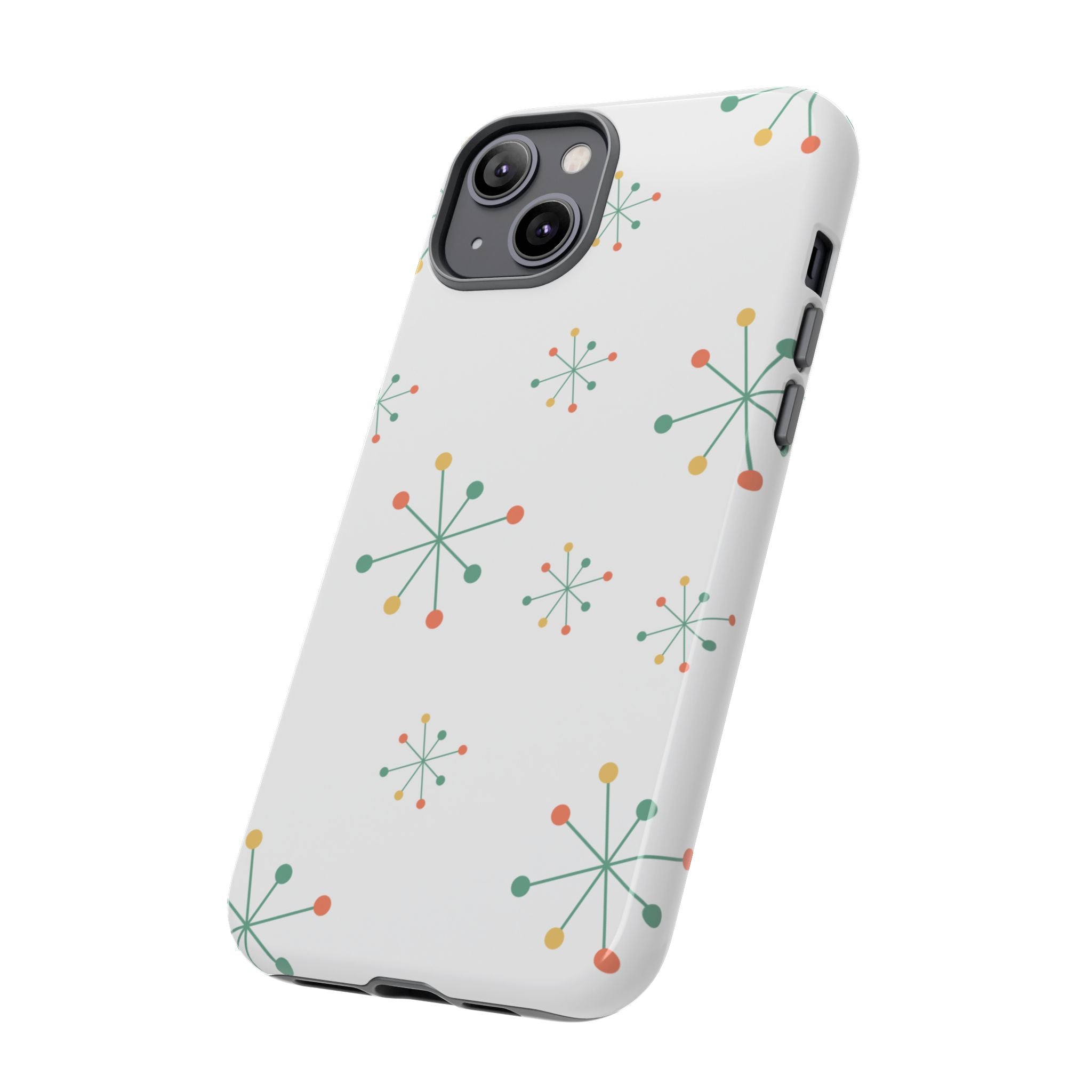 Mid-Century Modern Phone Case for iPhone, Samsung Galaxy, Google Pixel Retro Atomic Starburst Design, Durable Protection, Vintage Style