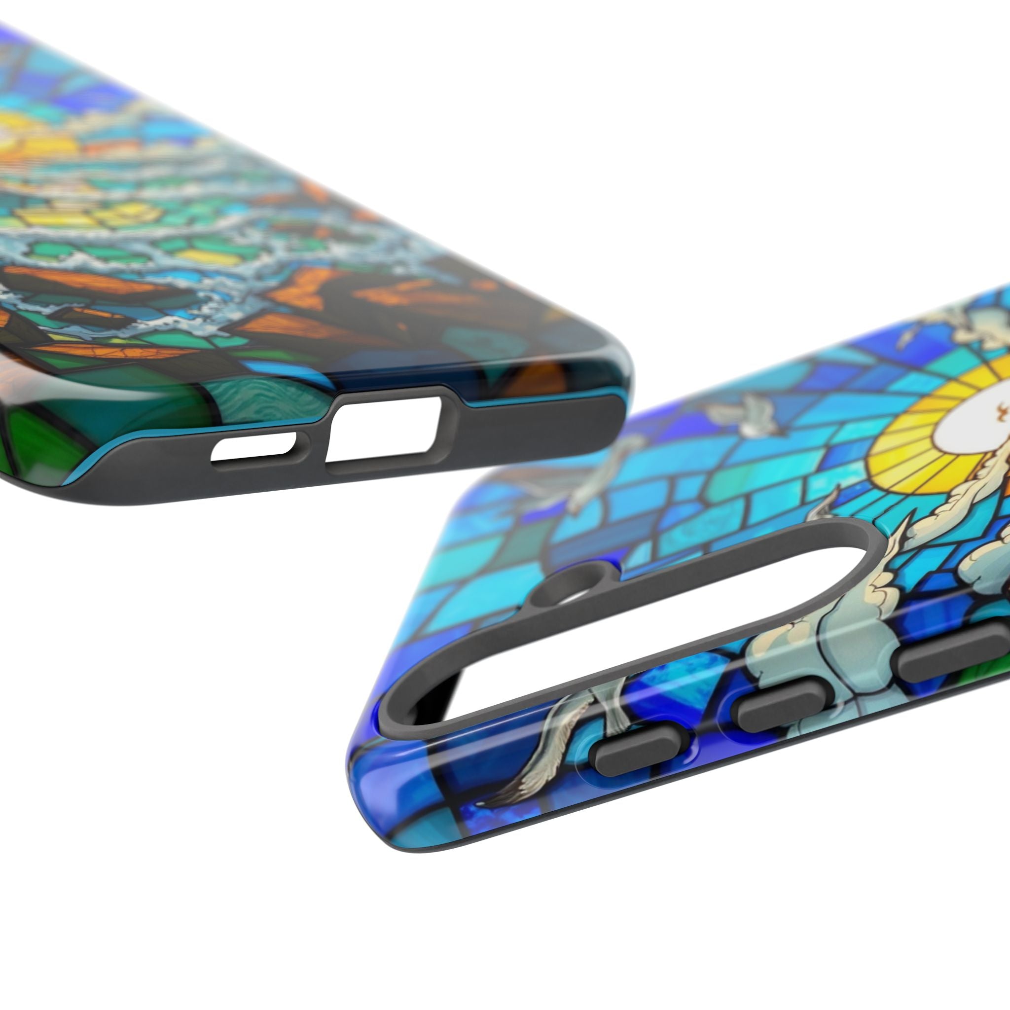 Beach Phone Case Samsung Ocean Sunset Phone Cover Stained Glass Phone Case Seascape Art for Beach Lovers Gift Coastal Vibe Accessory