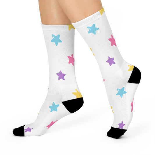 Candy Stars Cushioned Crew Socks